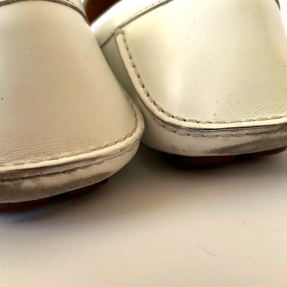 GUCCI White Leather GG Supreme Drivers Mens Loafers  Size 10.5 G / 11.5 US main image 5